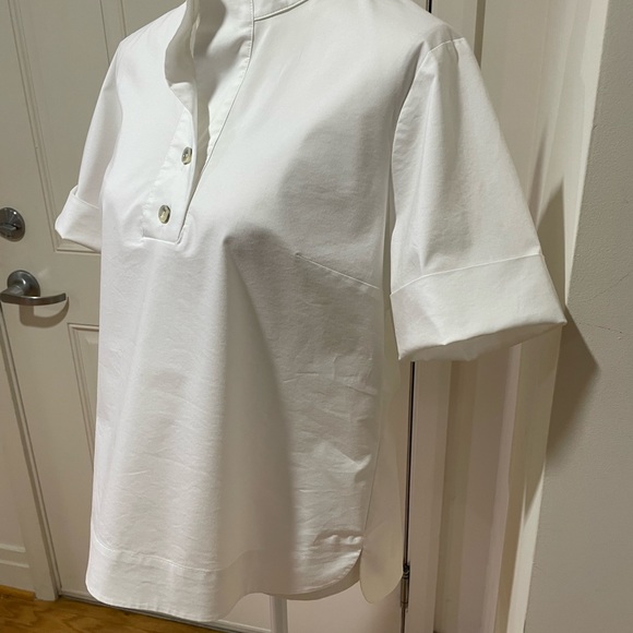 Hinson Wu Aileen Stand Collar Short Sleeve Top - Picture 5 of 14
